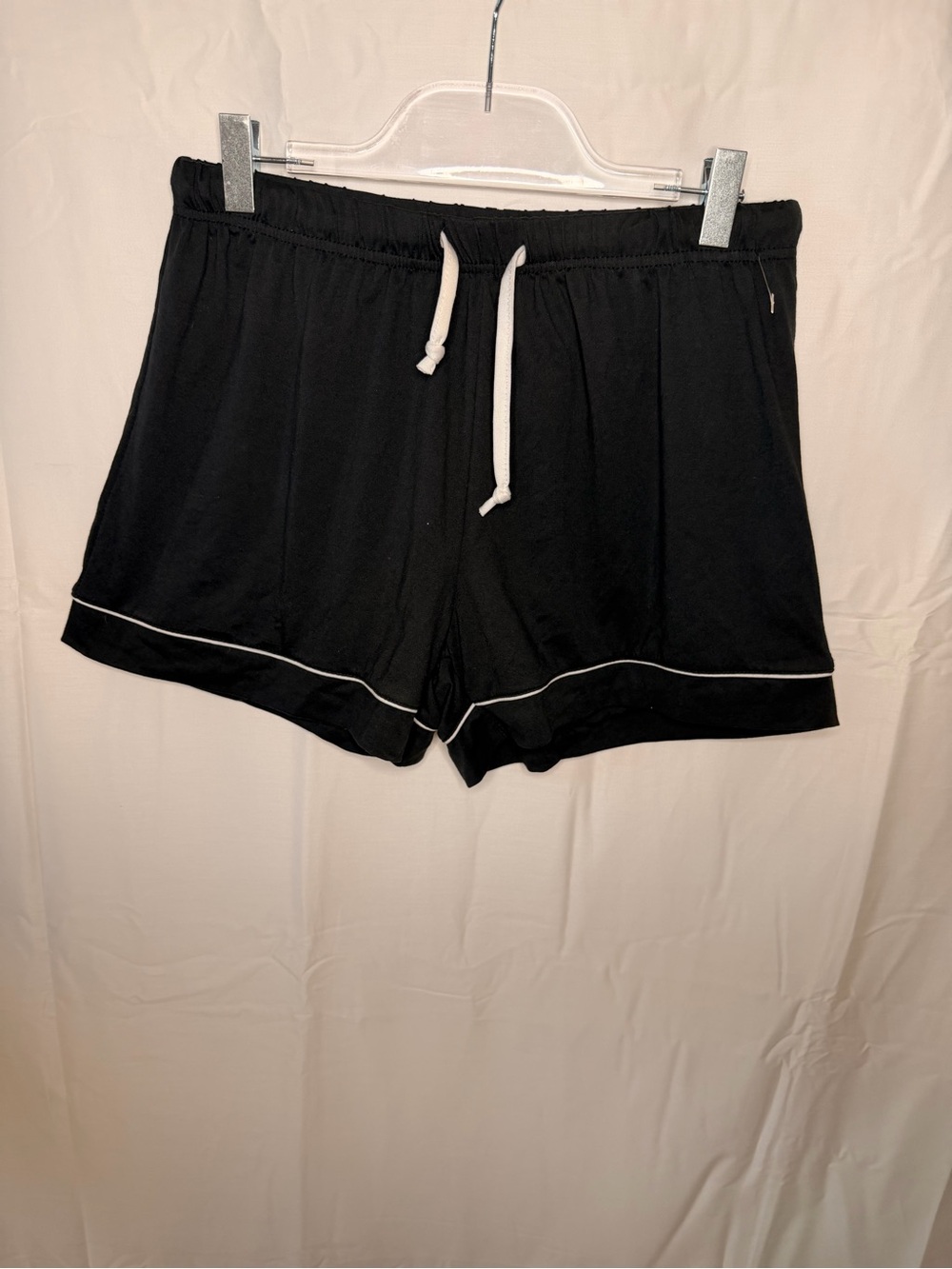 Born Black Athletic Lounge Shorts with White Trim